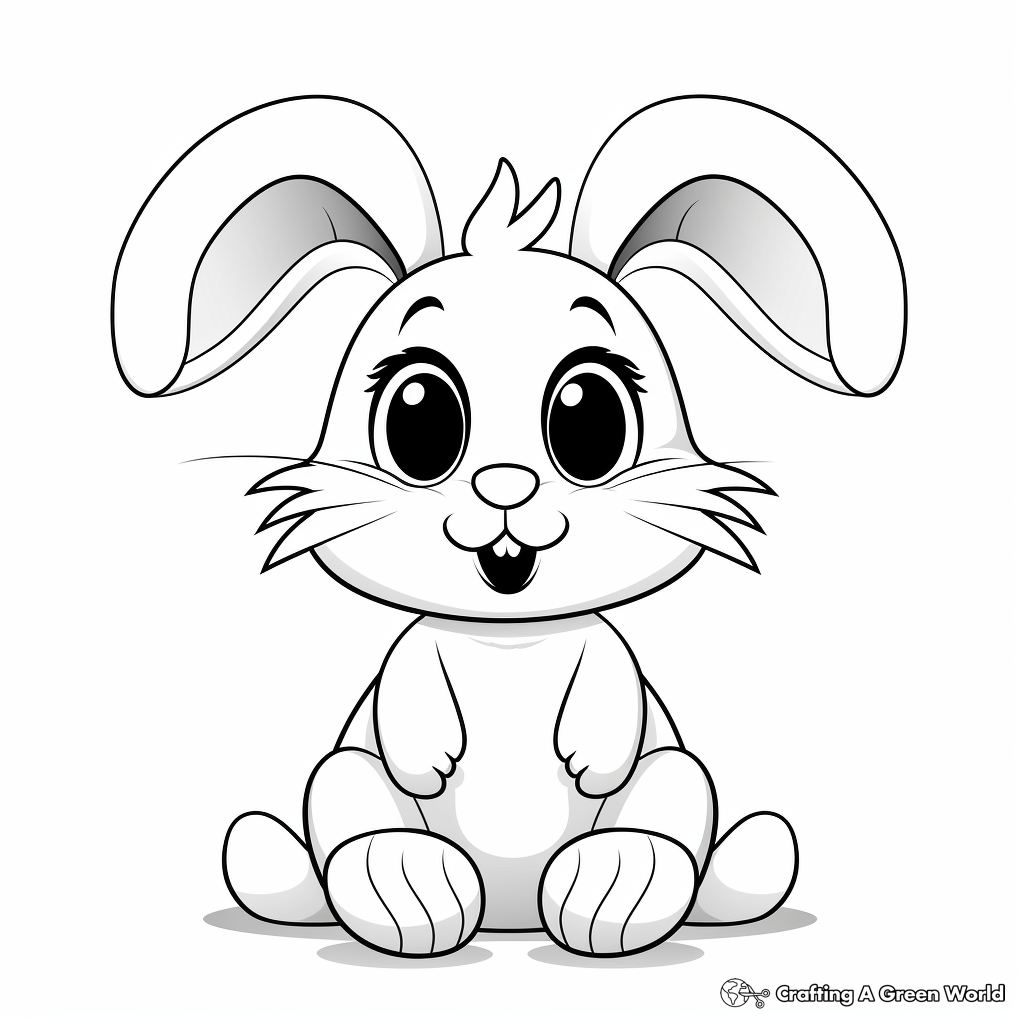 Simple bunny coloring pages