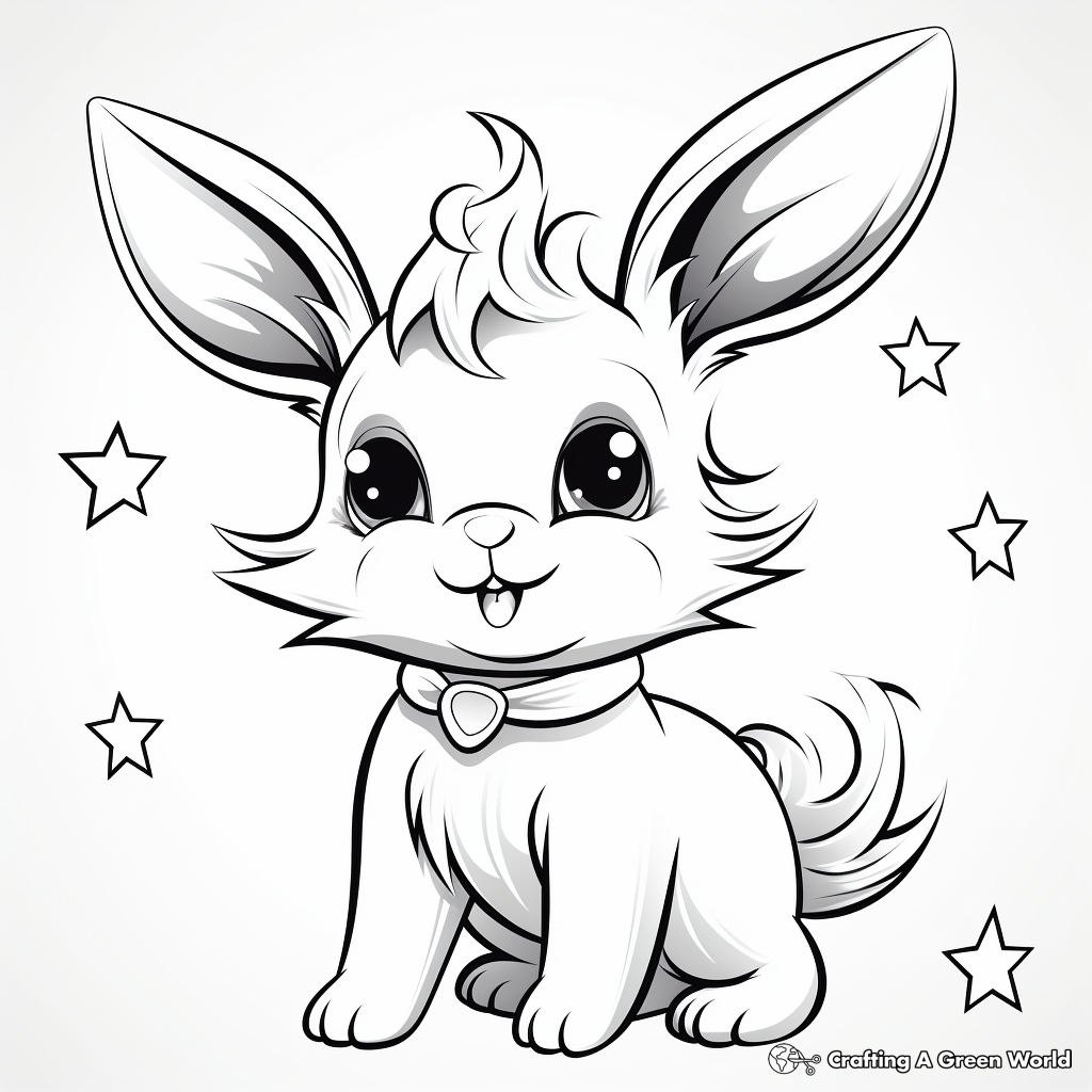 Bunny unicorn coloring pages