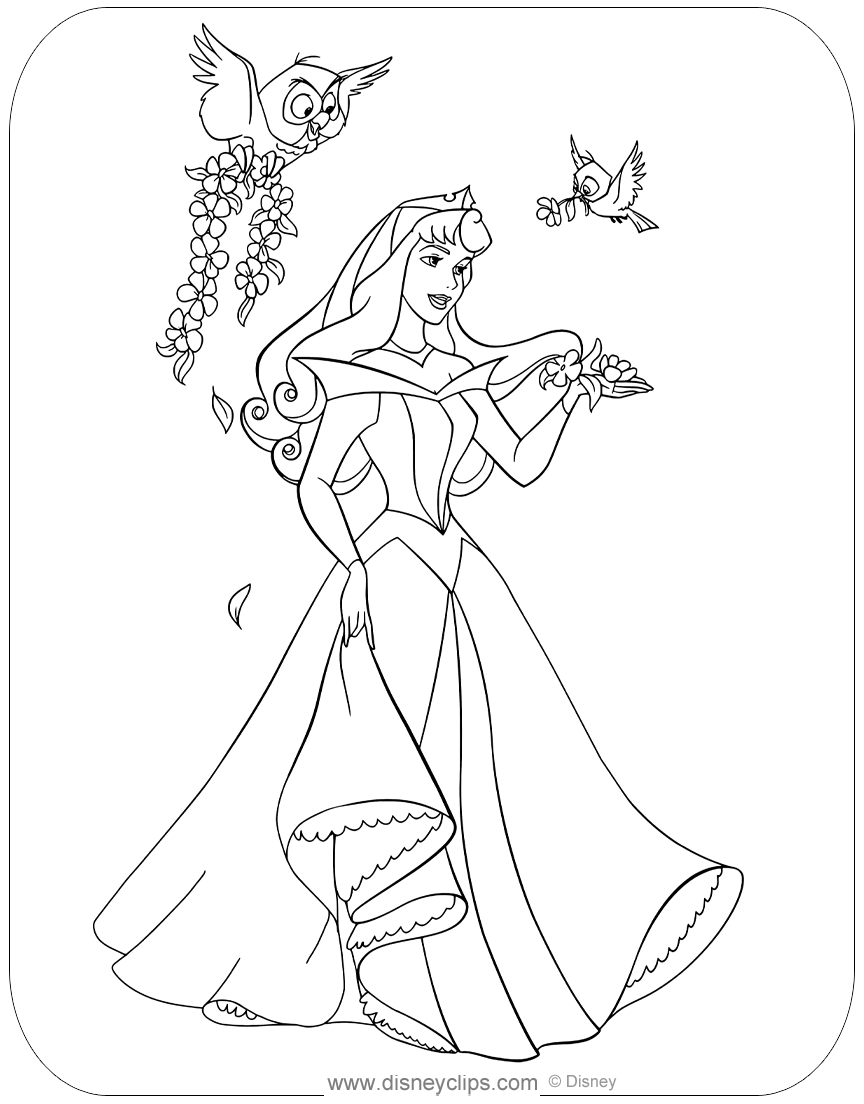 Sleeping beauty coloring pages