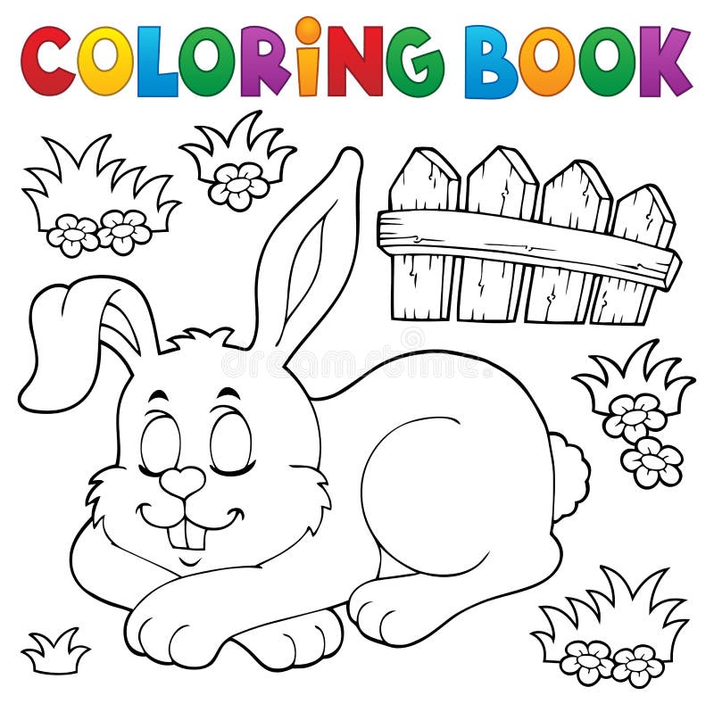 Colouring book bunny vector stock illustrations â colouring book bunny vector stock illustrations vectors clipart