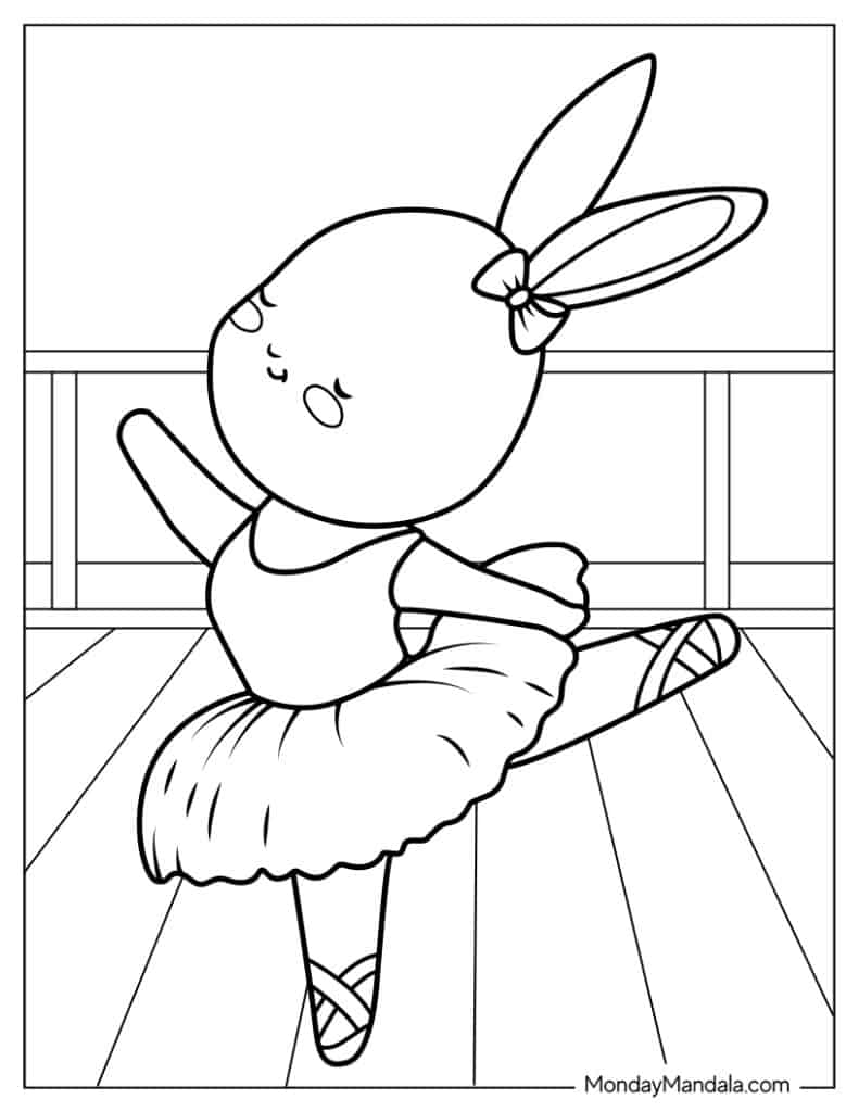 Ballerina coloring pages free pdf printables