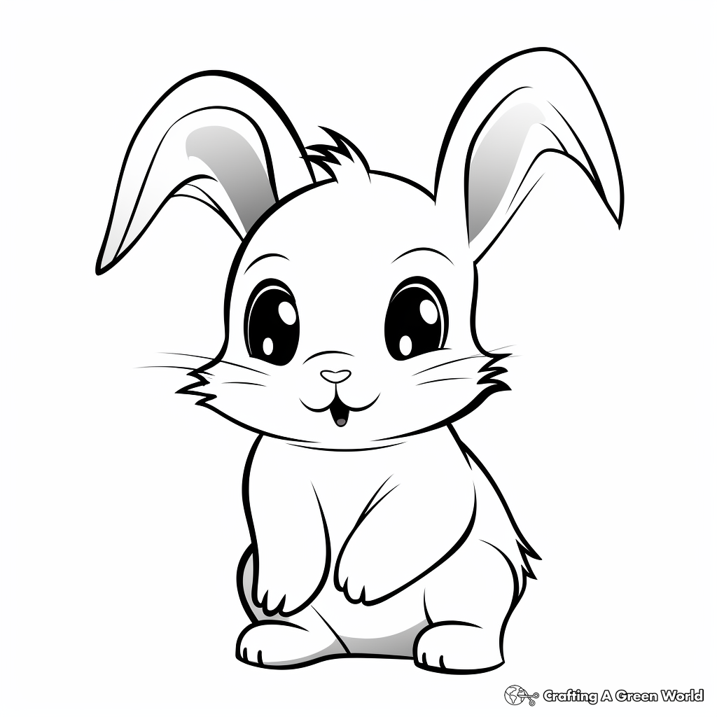 Simple bunny coloring pages