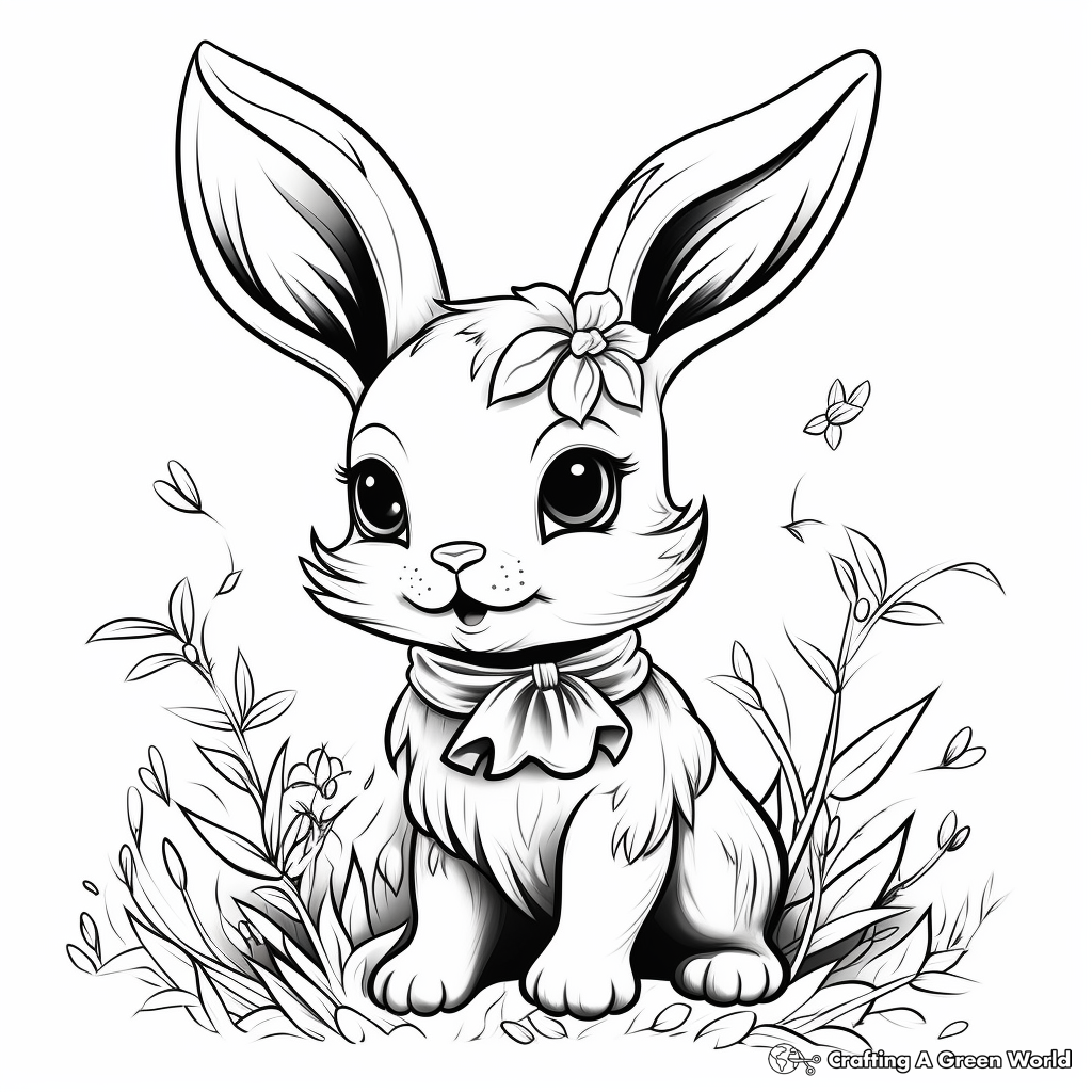 Bunny unicorn coloring pages