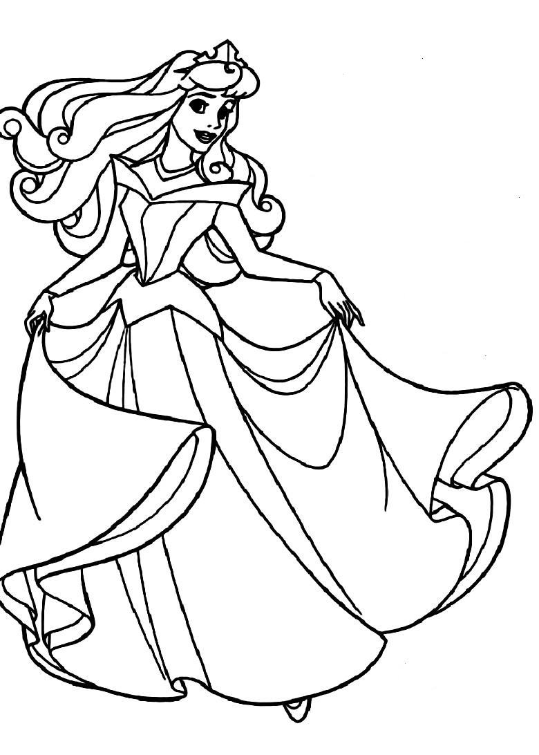 Free printable sleeping beauty coloring pages for kids