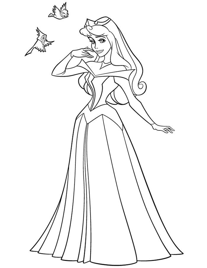 Free sleeping beauty coloring pages pdf