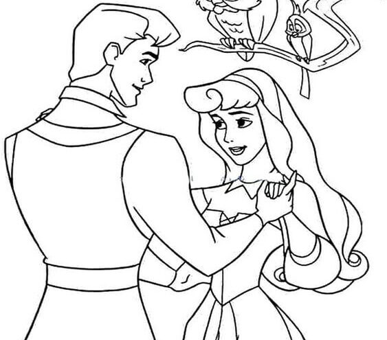 Free easy to print sleeping beauty coloring pages