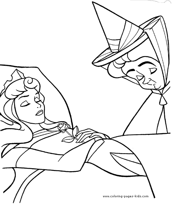 Sleeping beauty coloring pages