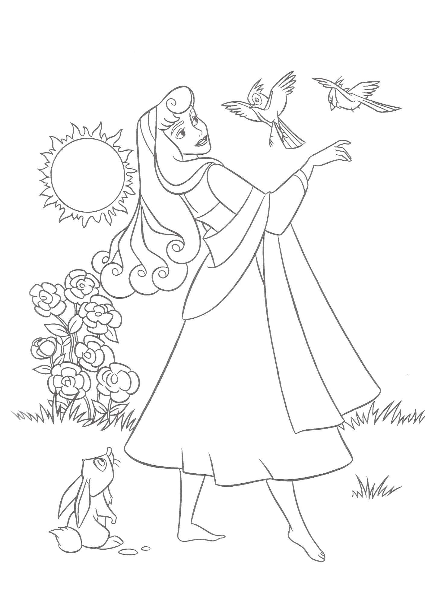 Free printable sleeping beauty coloring pages for kids