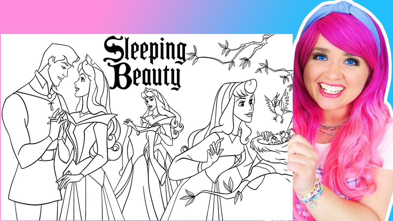 Coloring sleeping beauty disney coloring pages princess aurora prince phillip