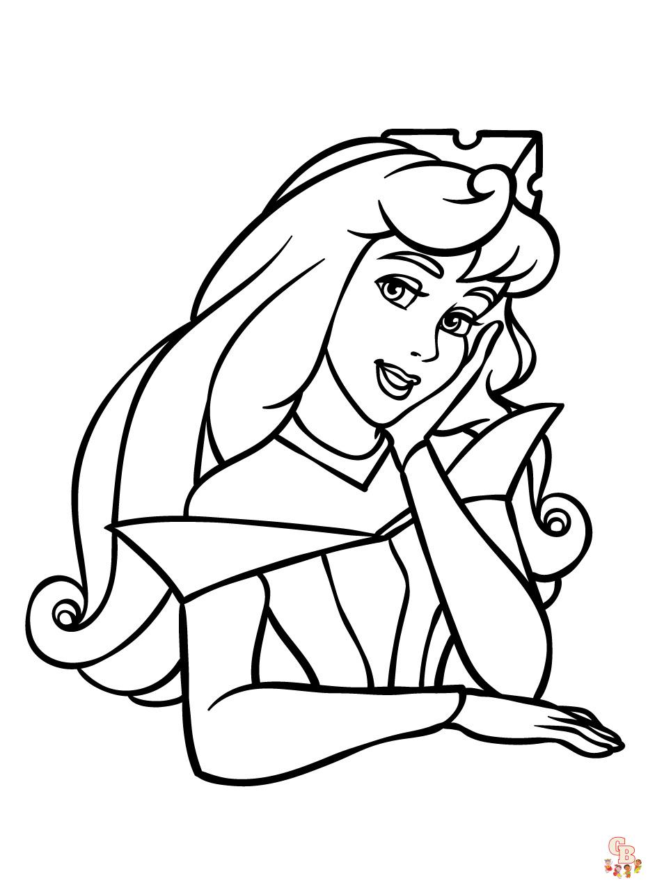 Beautiful sleeping beauty coloring pages printable for kids