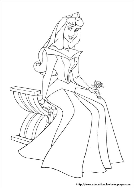 Sleeping beauty coloring pages free for kids