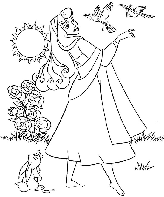 Printable sleeping beauty coloring pages