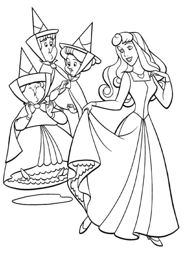 Sleeping beauty coloring pages