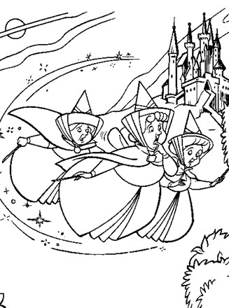 Sleeping beauty coloring page