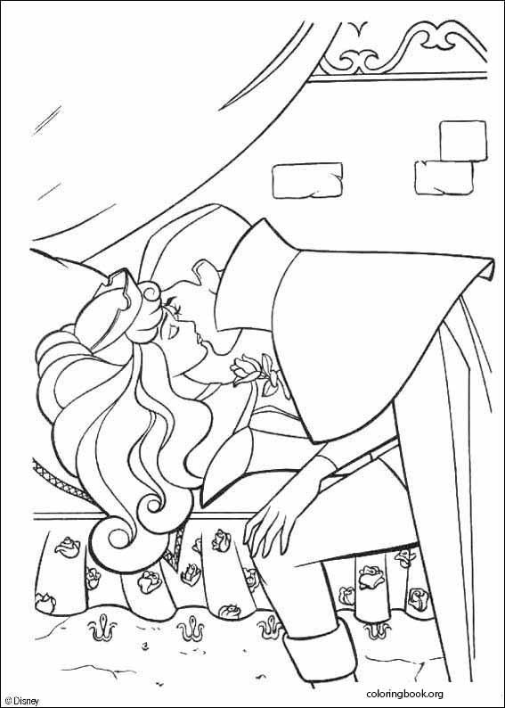 Sleeping beauty coloring page