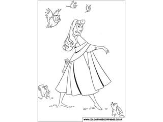 Sleeping beauty colouring pages and kids colouring activities ppt