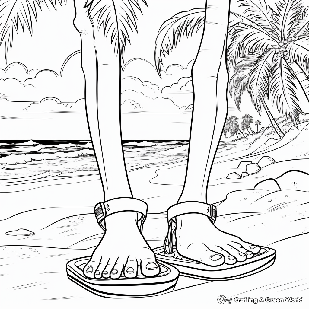 Feet coloring pages