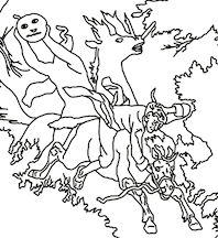 Headless horseman coloring page