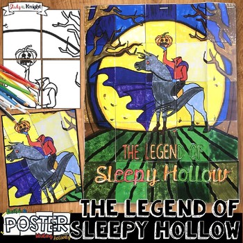 The legend of sleepy hollow collaborative poster halloween writing activity