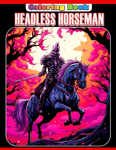 Headless horseman coloring book sleepy hollow coloring pages for lovers who are fans of horror to have fun and get creative perfect halloween present by alessandro shepherd