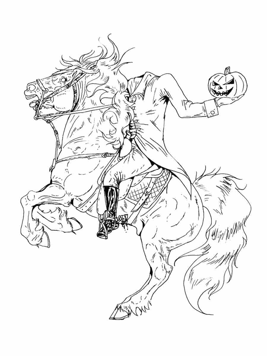 Headless horseman coloring pages