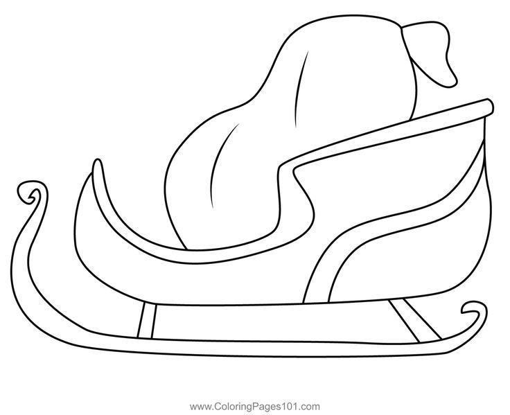 Sleigh coloring page santa sleigh sleigh coloring pages