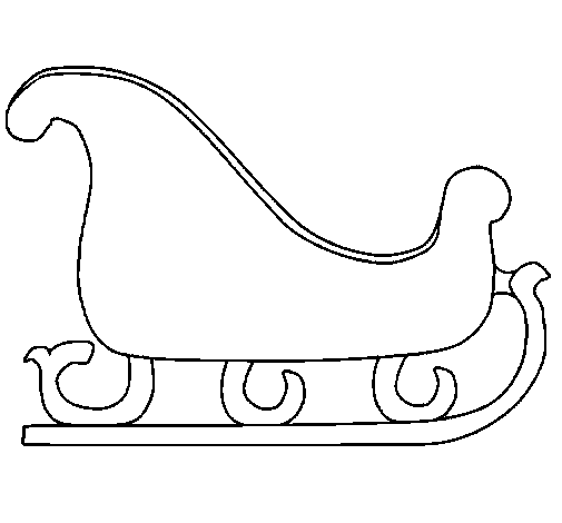 Coloring page sleigh to color online