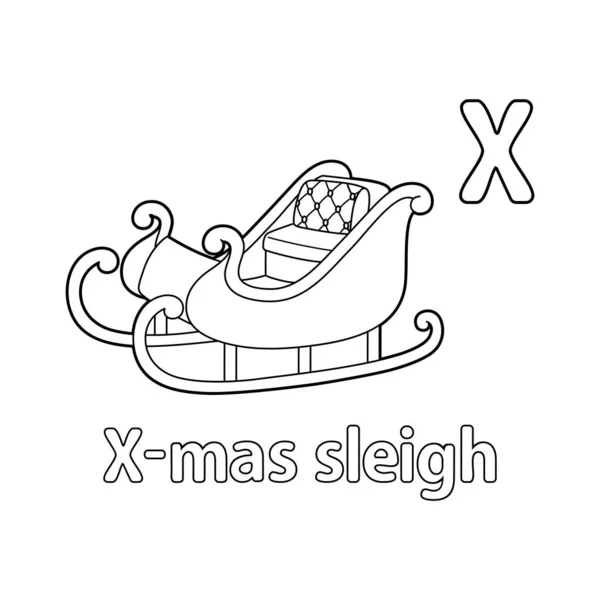 Christmas sleigh gift vector images