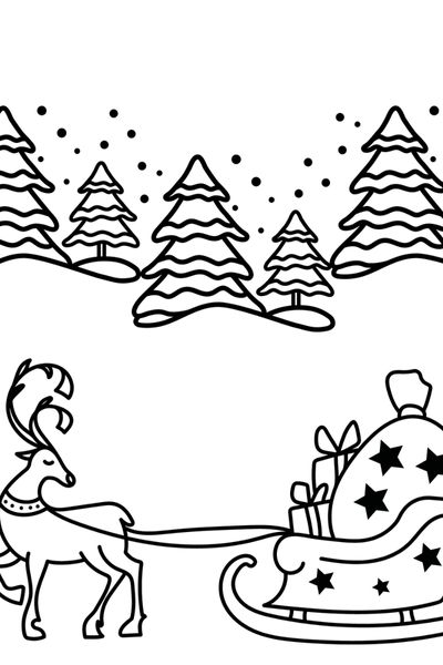 Cute reindeer coloring pages