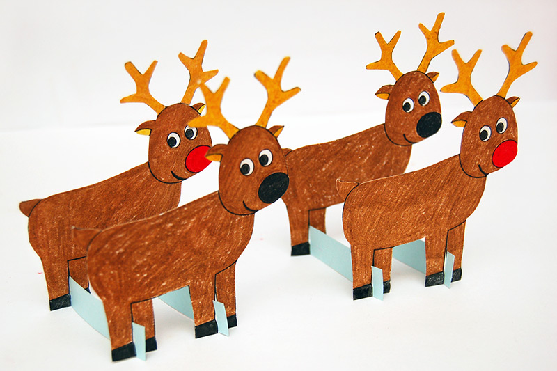 Christmas reindeer free printable templates coloring pages