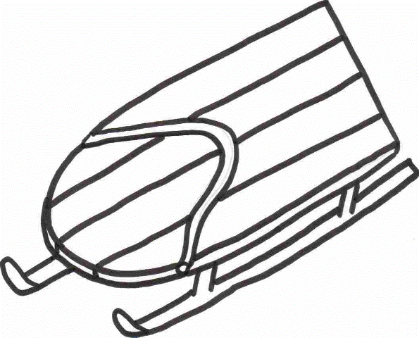 Sled coloring sheet