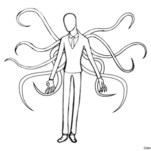 Slender man coloring pages printable for free download