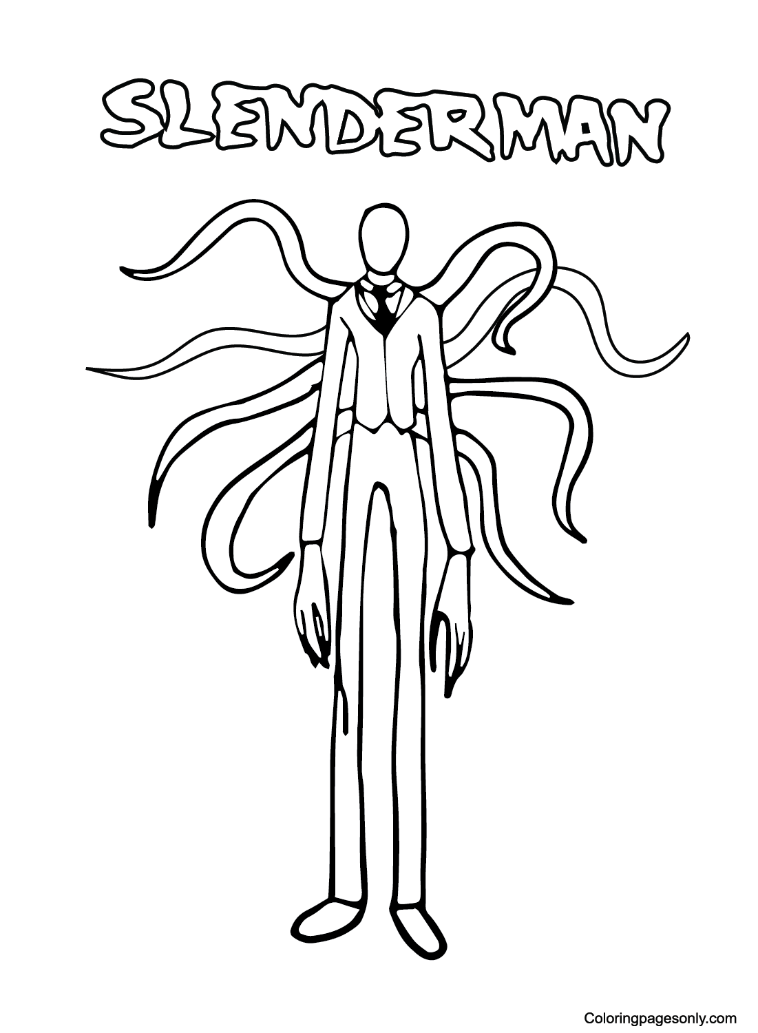 Slender man coloring pages printable for free download