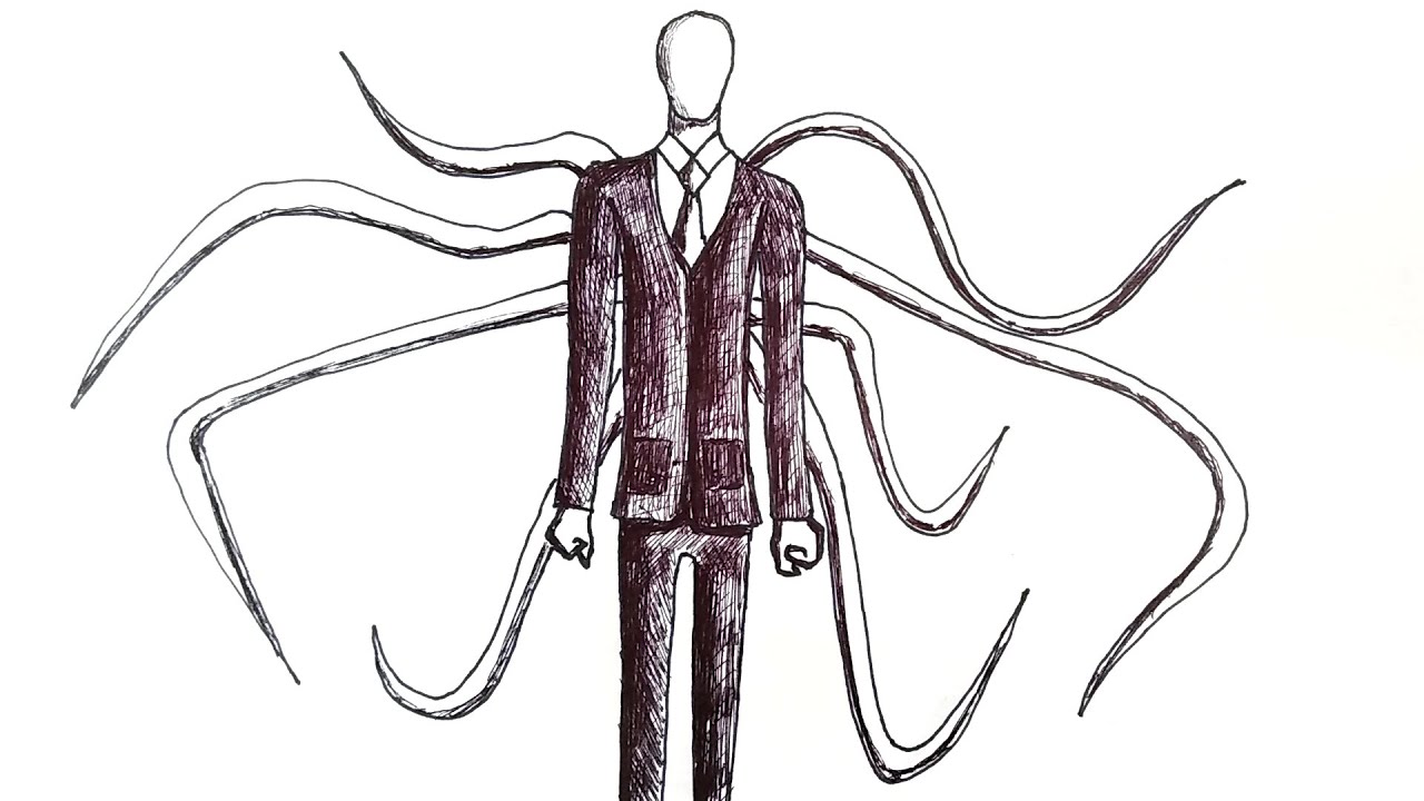 How to draw slenderman drawing for sketching