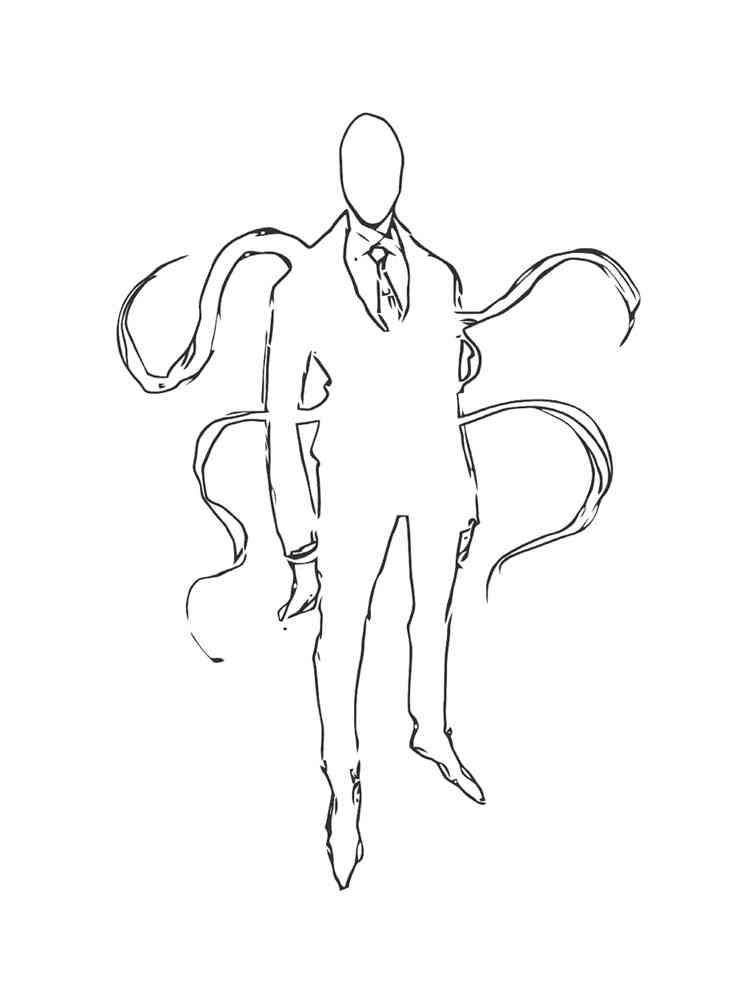 Slender man coloring pages