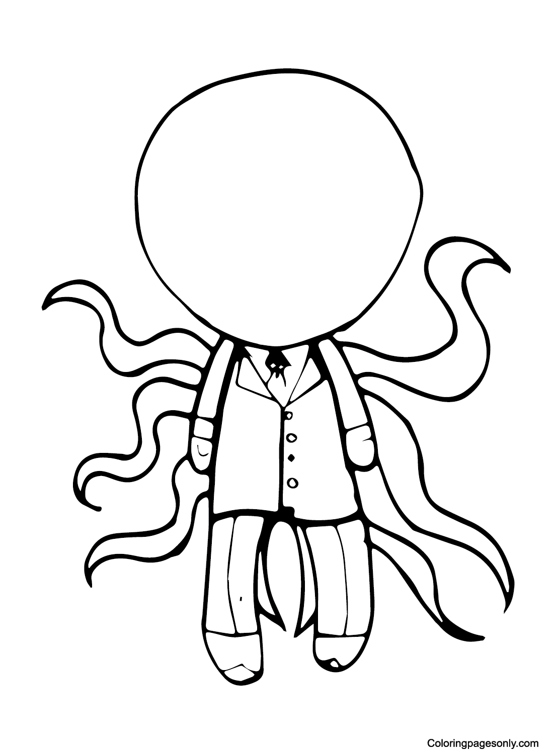 Slender man coloring pages printable for free download