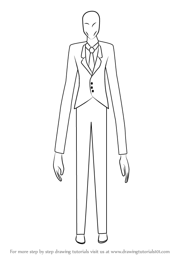 How to draw slender man slender man step by step