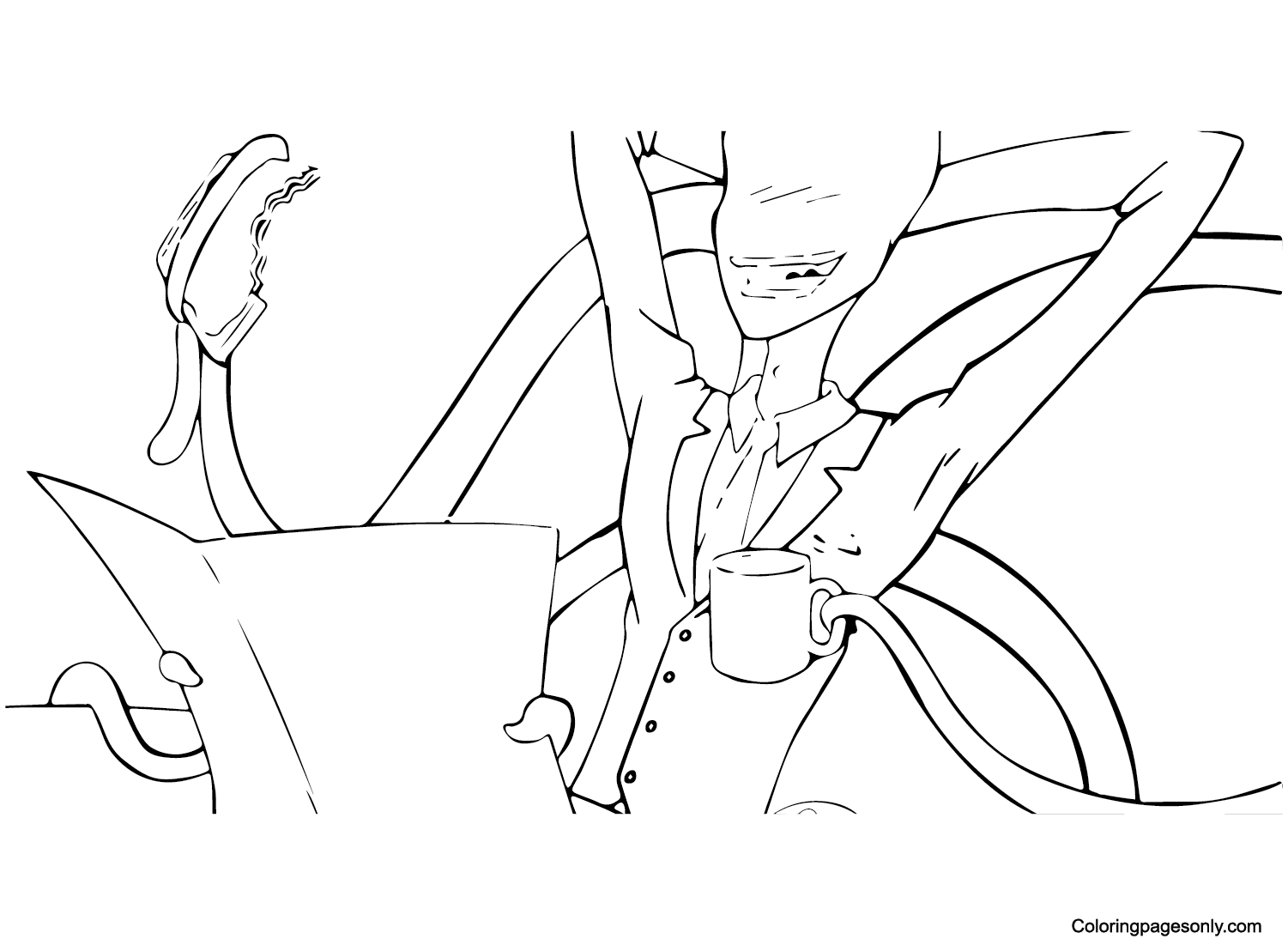 Slender man coloring pages