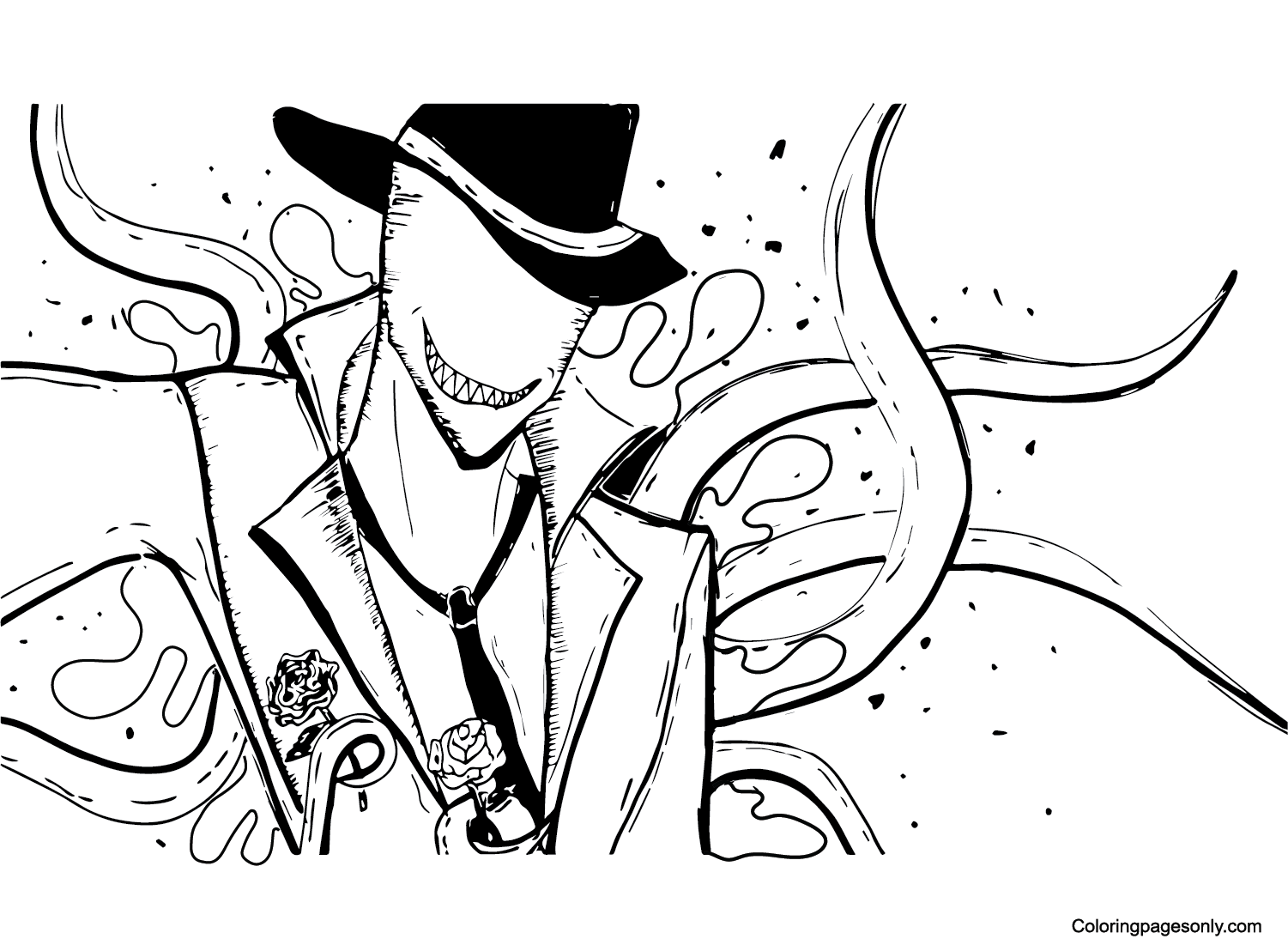 Slender man coloring pages printable for free download