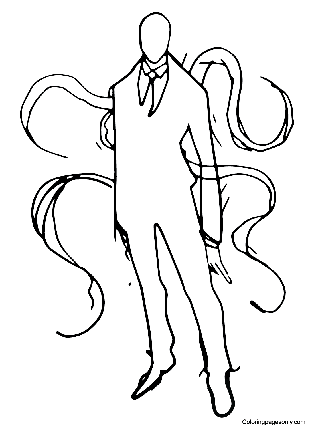 Slender man coloring pages printable for free download