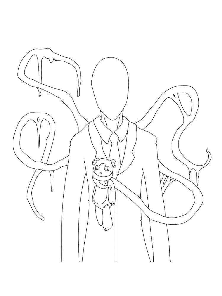 Slender man coloring pages