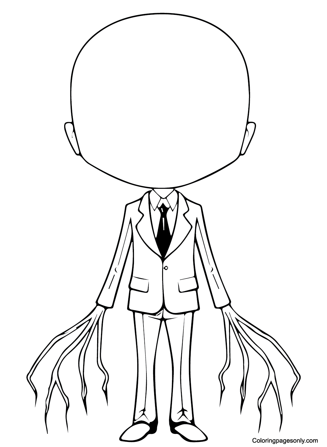 Slender man coloring pages printable for free download