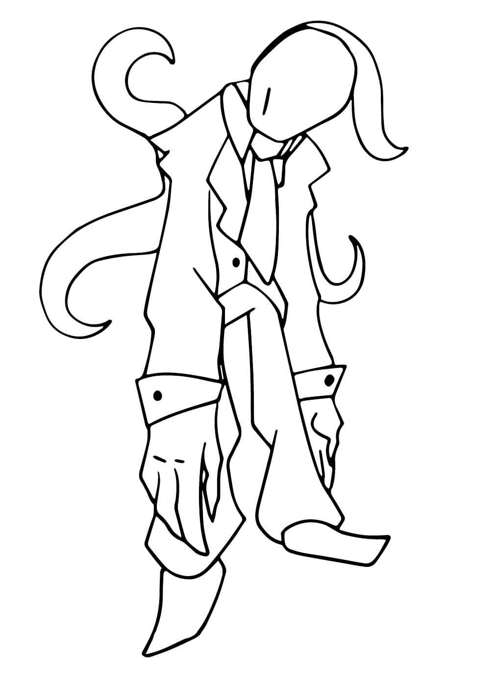 Slender man free coloring page