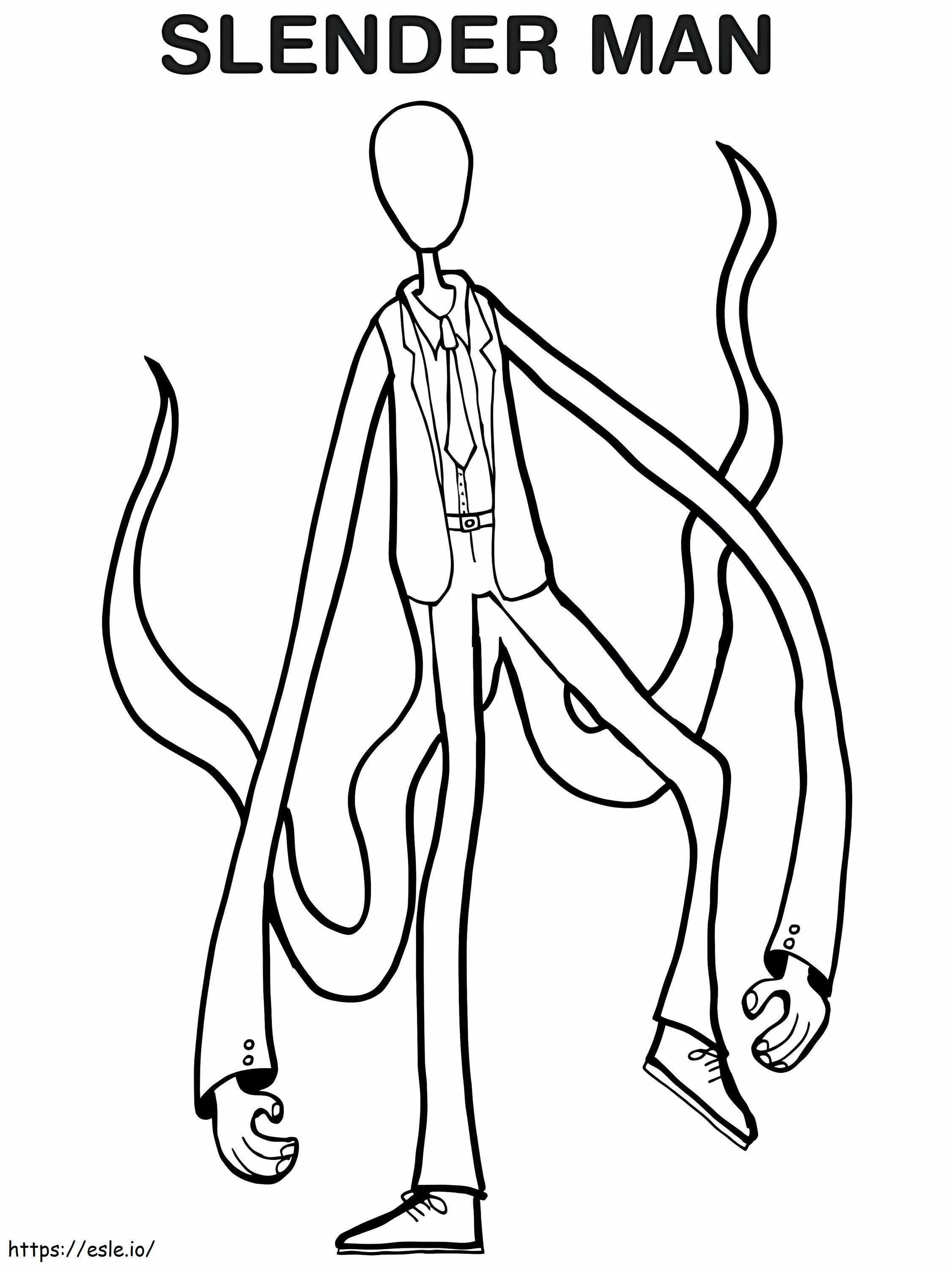 Slender man coloring page