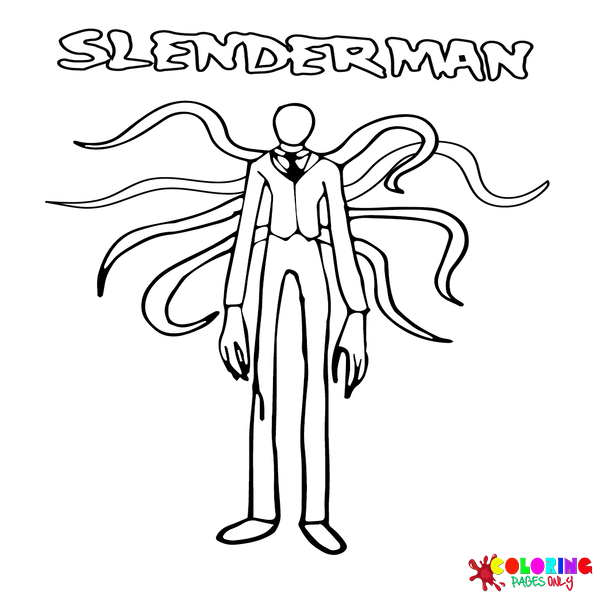 Slender man coloring pages