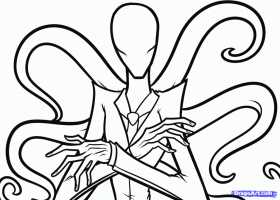 Slenderman coloring pages