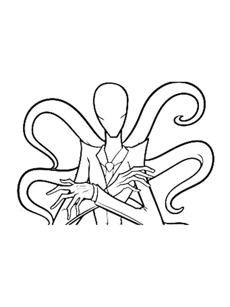 Slender man coloring pages