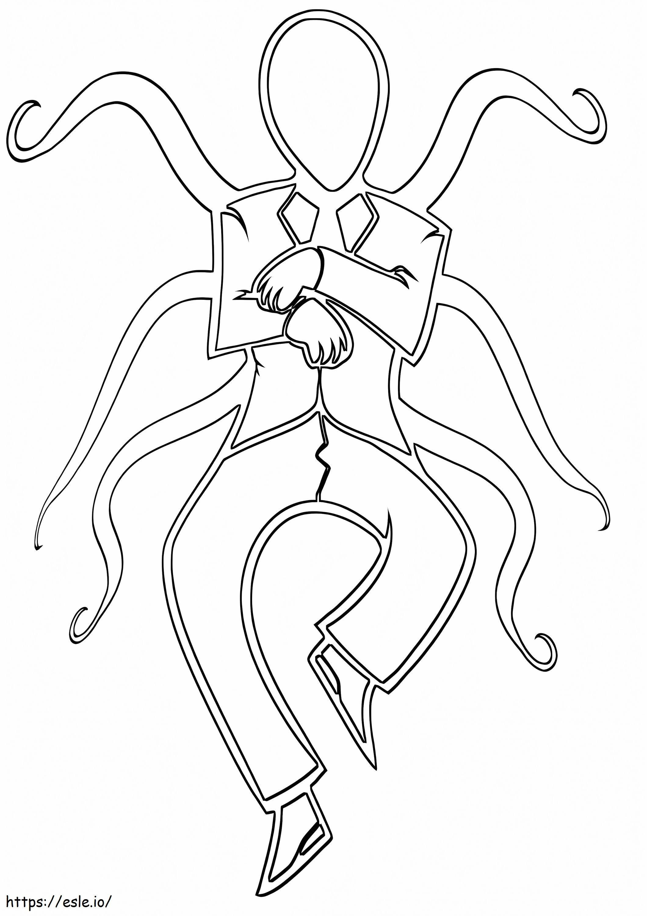 Dancing slender man coloring page