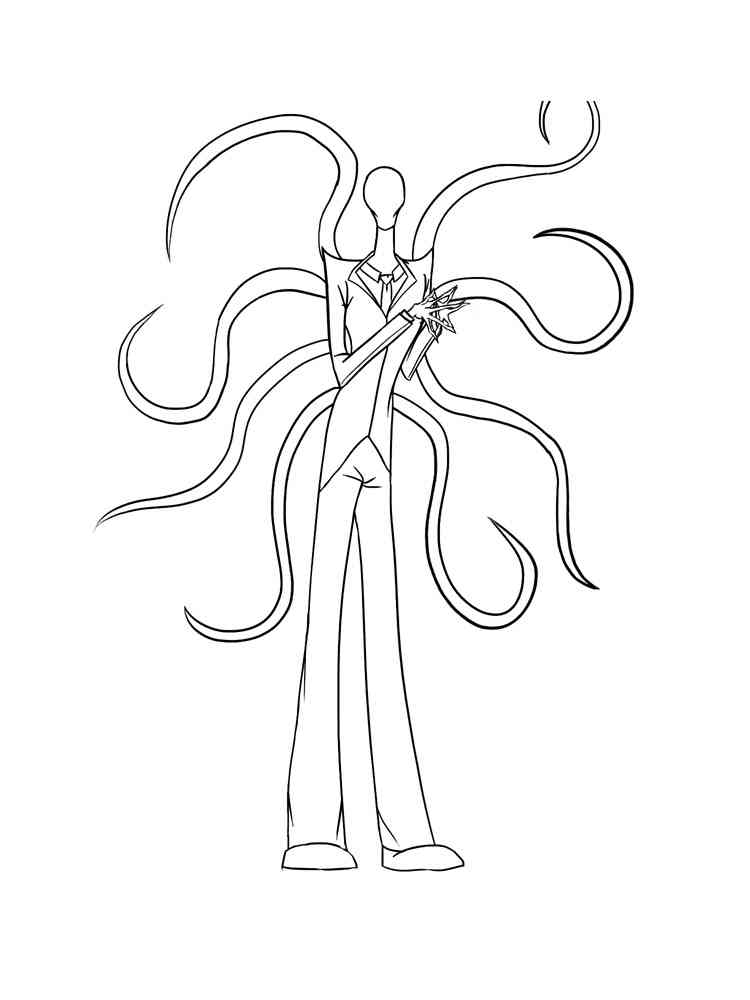 Slender man coloring pages