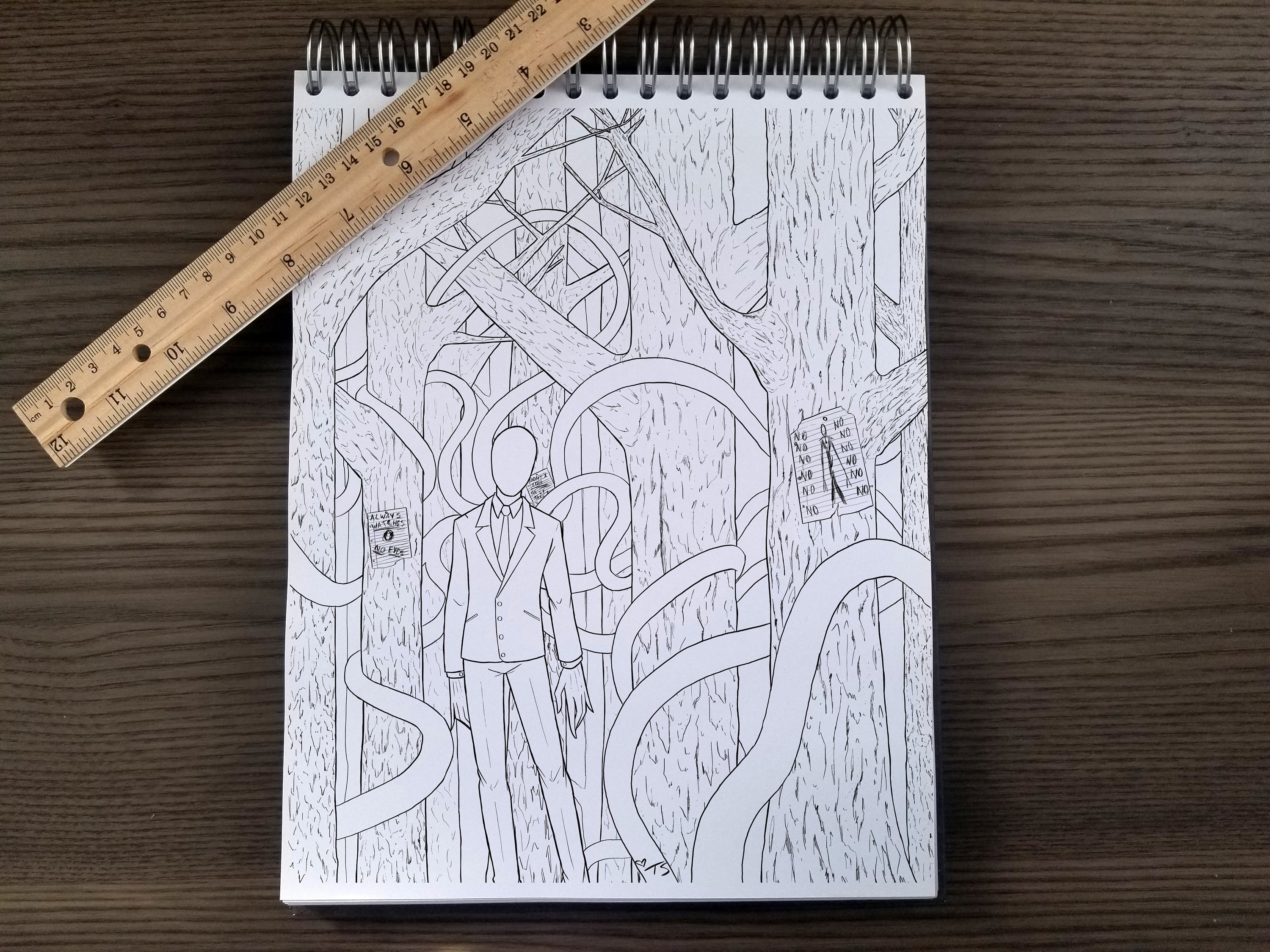 Slenderman coloring page